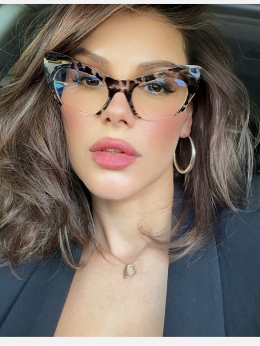 Eyeglasses Cat Eye Demi "Rasoir" Glasses razor cut off lens Shadz GAFAS Fashion